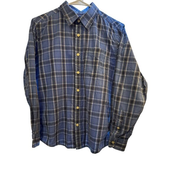 Urban Pipeline Boys Blue Plaid Button-Down Shirt L 14/16 Long Sleeve Casual - Picture 3 of 5